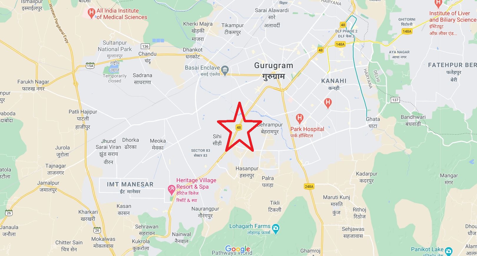 Commercial Plot with frontage on Delhi Jaipur Highway in Gurgaon