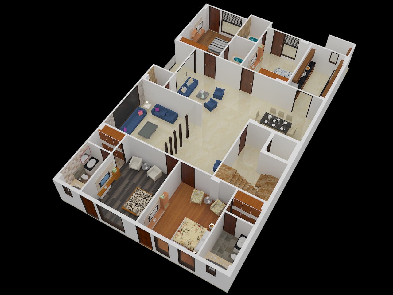 Corner Builder Floor for sale in Palam Vihar Gurgaon 4 BHK Arial view