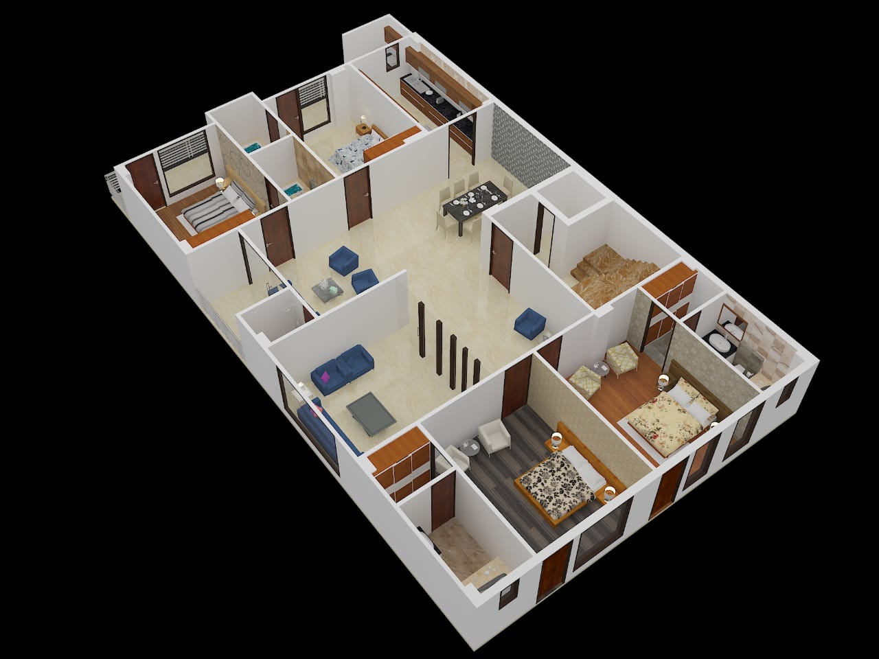 Corner Builder Floor for sale in Palam Vihar Gurgaon 4 BHK Arial view