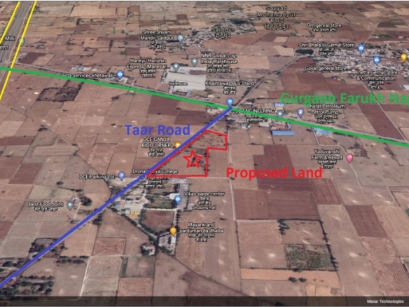 6.29Acres Farm Land For Sale With Frontage On Tar Road Gurgaon