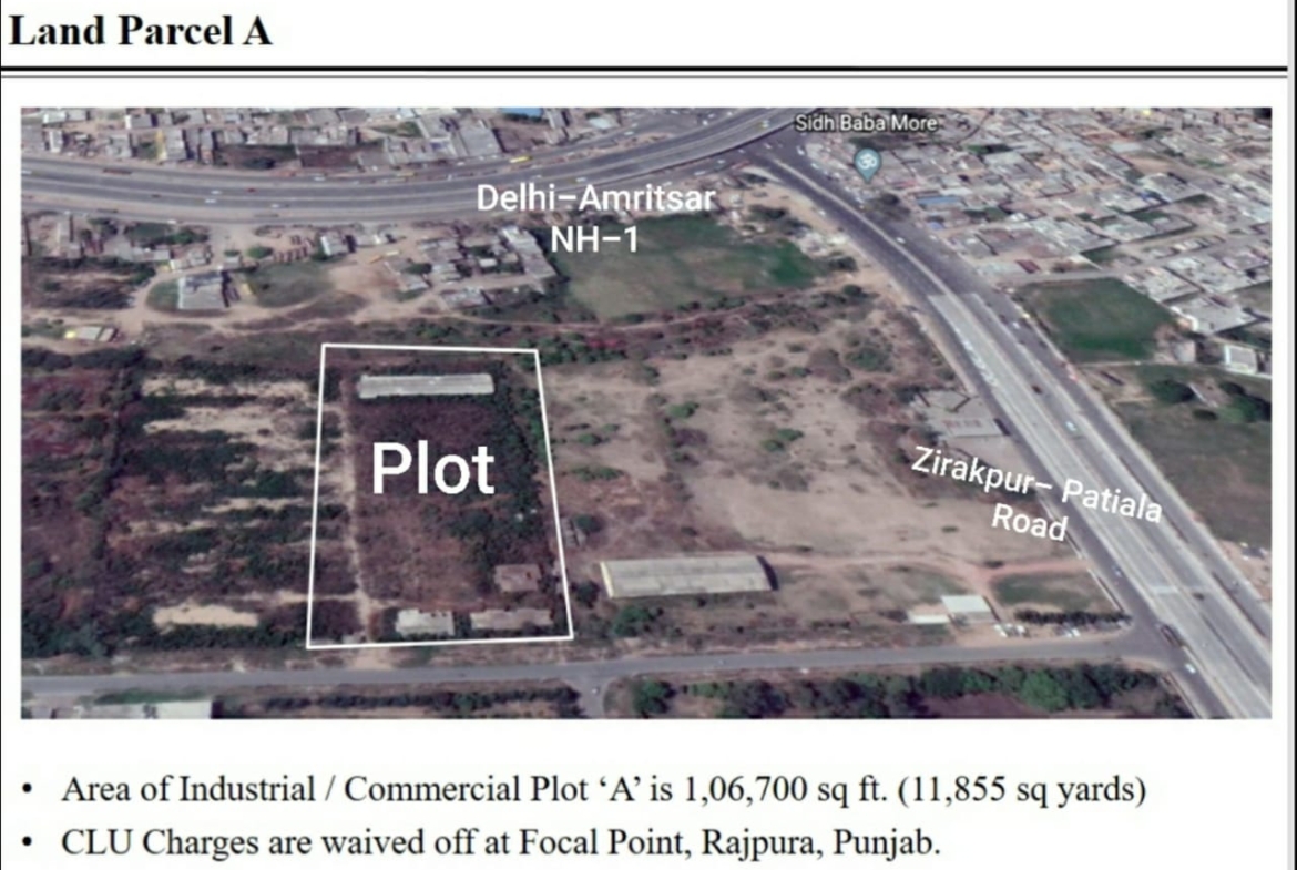 Industrial plot for sale at Rajpura Punjab