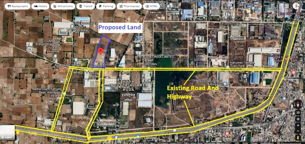 Warehouse and Industrial Land Near Dharuhera Industrial Area Rewari