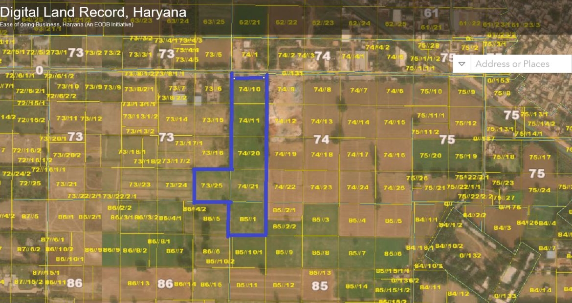 6.5Acres Land in Gurgaon for School or Hospital with frontage on Farukhnagar - Gurgaon Highway